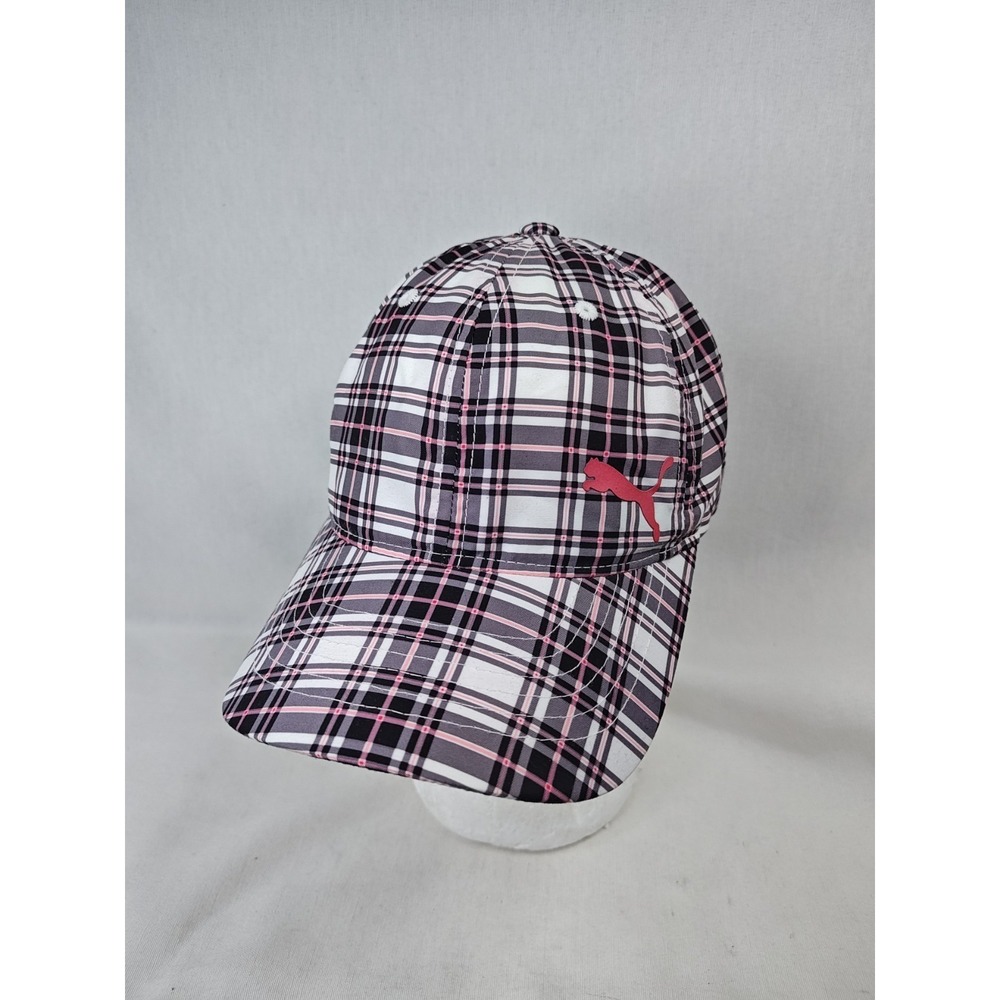 PUMA Tempo Relaxed FIT GOLF Adjustable LADIES PINK Plaid BASEBALL OSFA